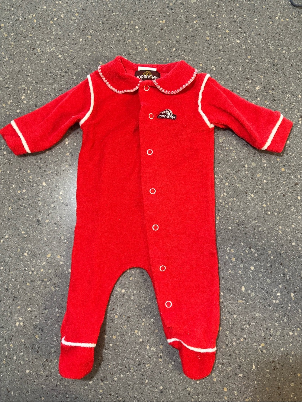 Jordache Red Baby One-Piece Footed Romper